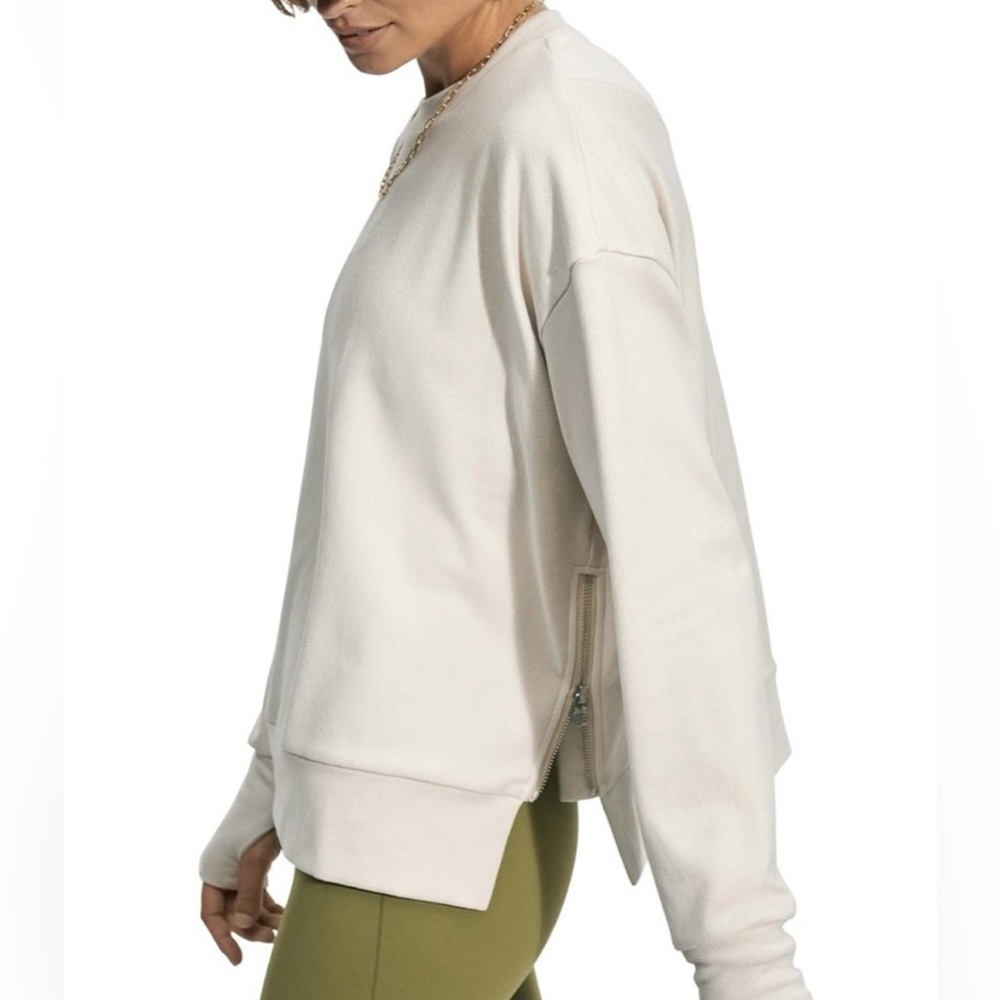 Varley Off-White Ribbed Sweatshirt